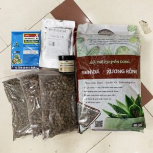 Set vật tư trồng sen đá, xương rồng cho người mới bắt đầu (dùng cho 30 chậu)