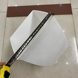 Chậu nhựa trắng vuông 25×25 cm