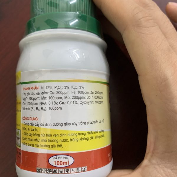 Dung dịch thủy canh Super Bio cho cây ngập nước – Lọ 100ml - Ảnh 2